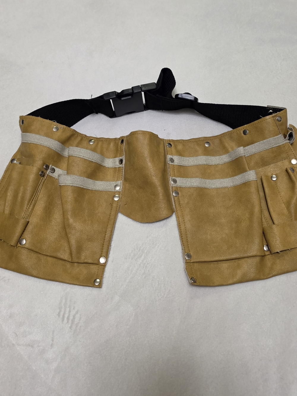 Tan Utility Tool Belt Waist Pouch with Reflective Accents